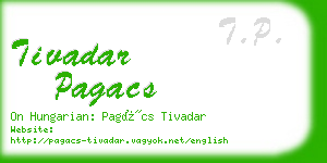 tivadar pagacs business card